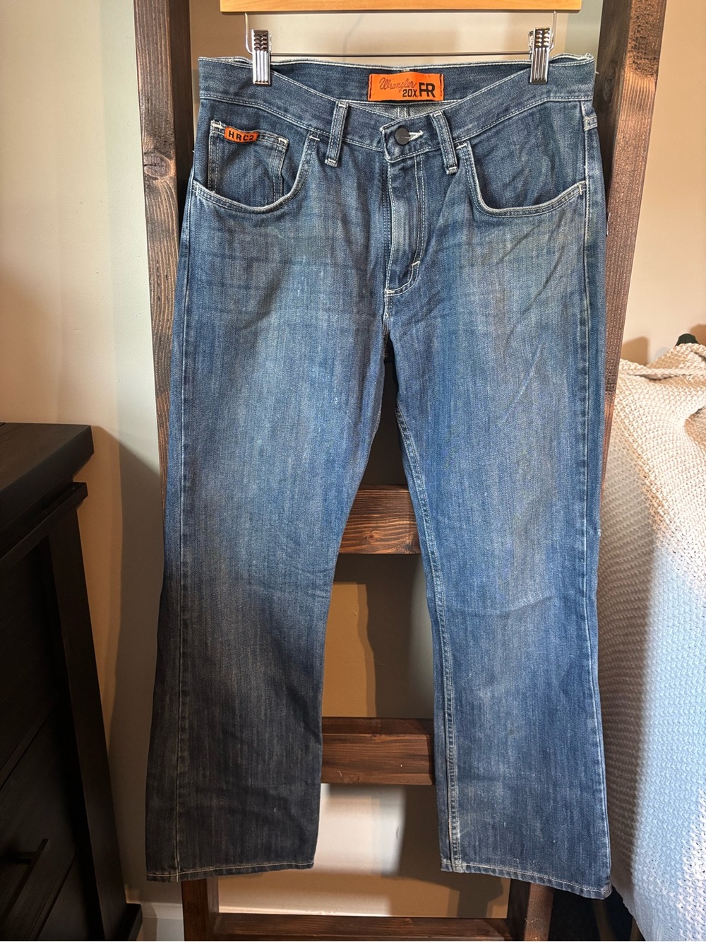 Wrangler 20X FR Men's Flame Resistant Jeans 31x32 CAT2 Blue Work Denim